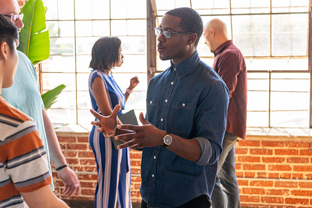 Guests mingling at a brand coffee activation
